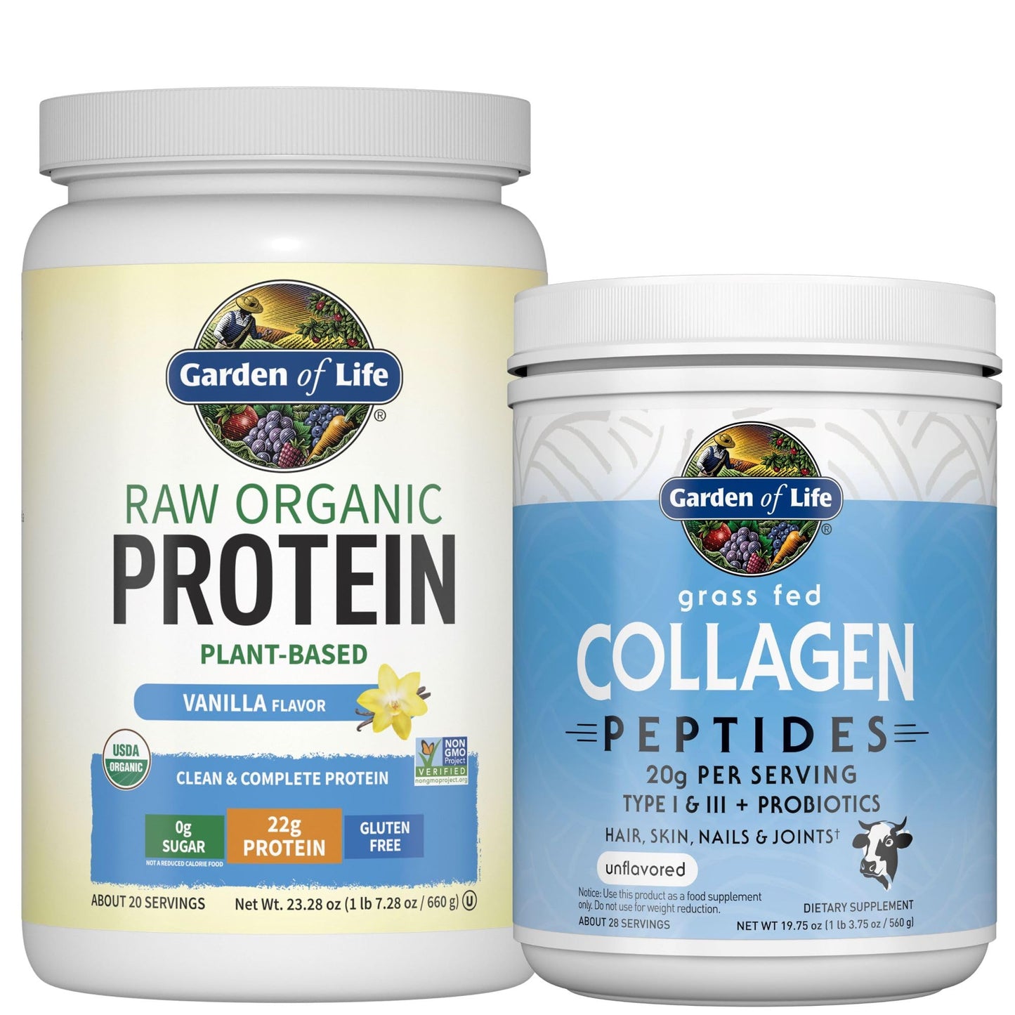 Garden of Life Protein Powder, Vegan Protein Powder, BCAA, Probiotics & Digestive Enzymes, Gluten & Lactose Free, Vanilla, 1.5 LB