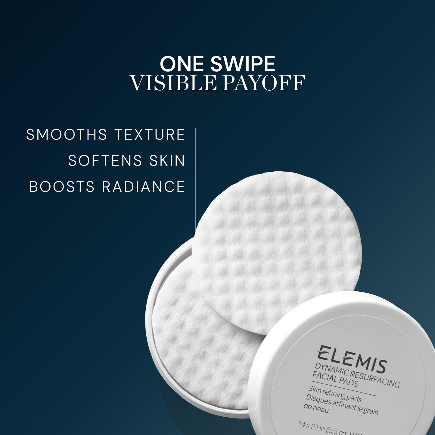 ELEMIS Dynamic Resurfacing Facial Pads, Gentle Skin Smoothing Pads, Tri-Enzyme Technology, Exfoliating Pads, Dull, Dry, Flaky Skin & Uneven Texture