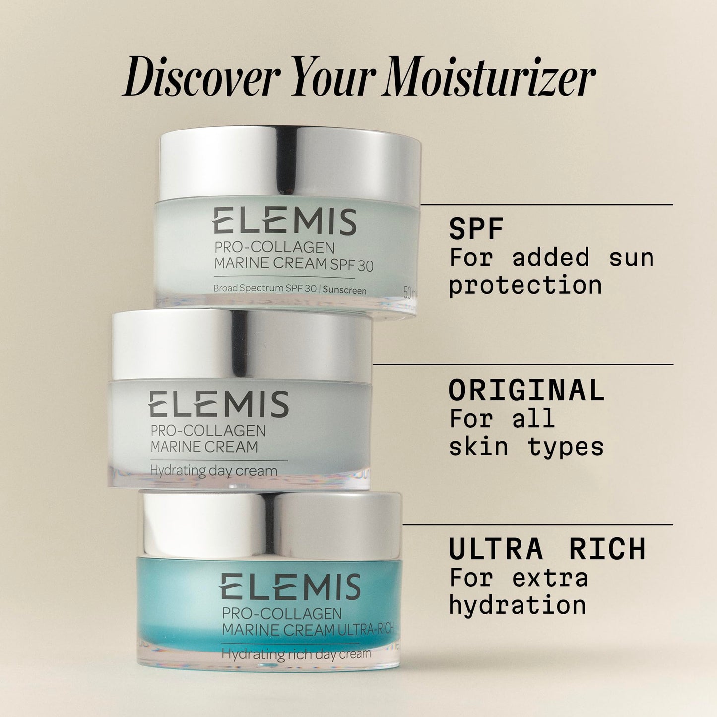 ELEMIS Pro-Collagen Marine Cream SPF 30, Lightweight Anti-Wrinkle Daily Facial Moisturizer, 30 ml