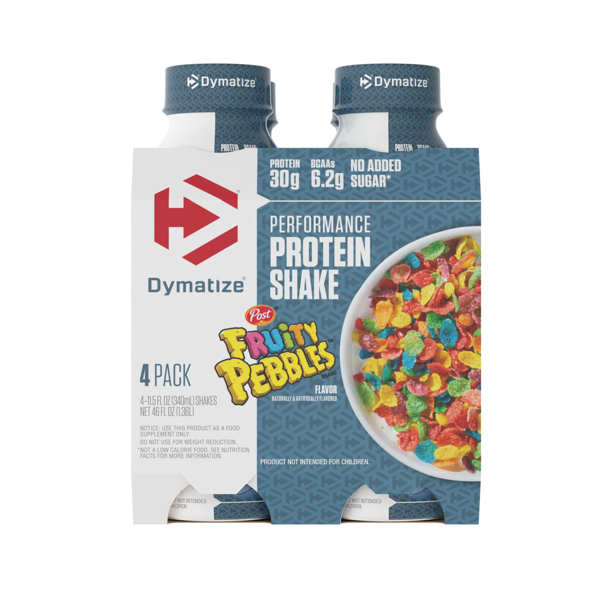 Dymatize 30g High Protein Performance Shake, Fruity Pebbles, 12 Pack
