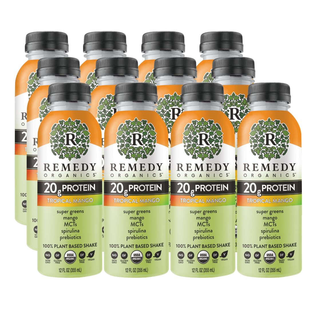 Remedy Organics Variety Assortment Case 10-Pack | Plant Based Protein Shakes, Ready to Drink | USDA Organic, Gluten Free, Dairy Free, Soy Free