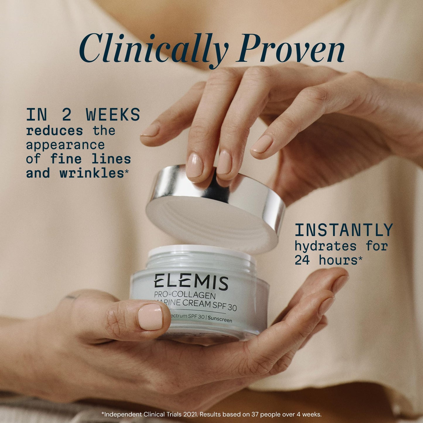 ELEMIS Pro-Collagen Marine Cream SPF 30, Lightweight Anti-Wrinkle Daily Facial Moisturizer, 30 ml